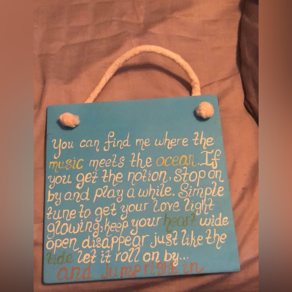 Personally Made Zac Brown Lyric Ceramic Wall Decor